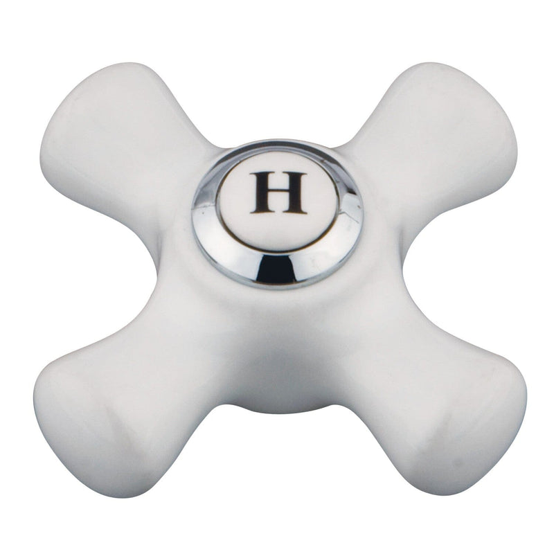 Porcelain Cross Handle (Hot Side)