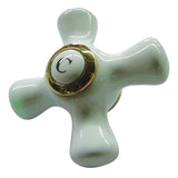 Porcelain Cross Handle (Cold Side)