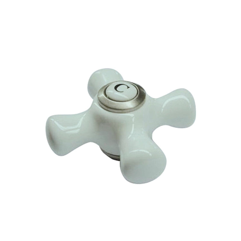 Porcelain Cross Handle (Cold Side)