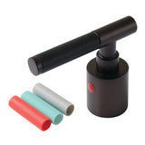 Kaiser Zinc Alloy Lever Handle with Black Neoprene Sleeve (Hot Side)