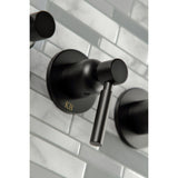 Concord Triple-Handle Tub and Shower Faucet