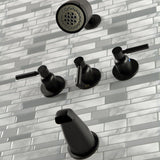 Concord Triple-Handle Tub and Shower Faucet