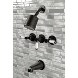 Paris Triple-Handle Tub and Shower Faucet