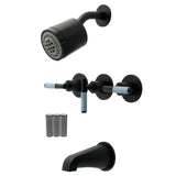 Verona Triple-Handle Tub and Shower Faucet