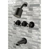 Millennium Triple-Handle Tub and Shower Faucet