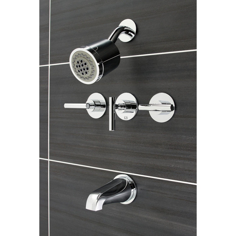 Manhattan Triple-Handle Tub and Shower Faucet