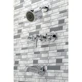 Concord Triple-Handle Tub and Shower Faucet