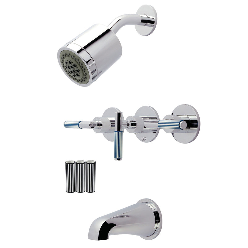Verona Triple-Handle Tub and Shower Faucet