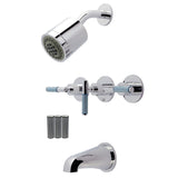 Verona Triple-Handle Tub and Shower Faucet