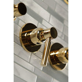 Concord Triple-Handle Tub and Shower Faucet