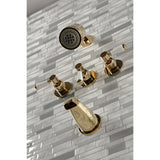 Paris Triple-Handle Tub and Shower Faucet