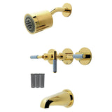 Verona Triple-Handle Tub and Shower Faucet