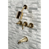 NuvoFusion Triple-Handle Tub and Shower Faucet