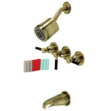 Kaiser Triple-Handle Tub and Shower Faucet