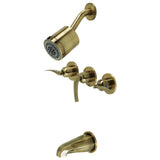 Centurion Triple-Handle Tub and Shower Faucet