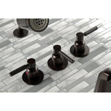 Kaiser Triple-Handle Tub and Shower Faucet