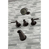 Concord Triple-Handle Tub and Shower Faucet