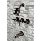 Concord Triple-Handle Tub and Shower Faucet