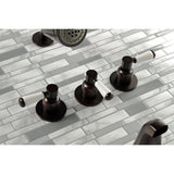 Paris Triple-Handle Tub and Shower Faucet