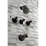 Paris Triple-Handle Tub and Shower Faucet