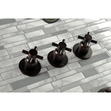Concord Triple-Handle Tub and Shower Faucet