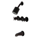 Concord Triple-Handle Tub and Shower Faucet