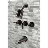 NuvoFusion Triple-Handle Tub and Shower Faucet