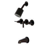NuvoFusion Triple-Handle Tub and Shower Faucet