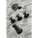 Millennium Triple-Handle Tub and Shower Faucet