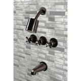 Millennium Triple-Handle Tub and Shower Faucet
