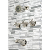 Metropolitan Triple-Handle Tub and Shower Faucet
