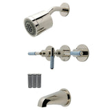 Verona Triple-Handle Tub and Shower Faucet