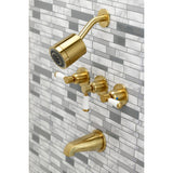Paris Triple-Handle Tub and Shower Faucet