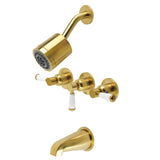 Paris Triple-Handle Tub and Shower Faucet