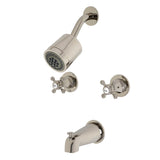 Metropolitan Double-Handle Tub and Shower Faucet