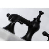 Vintage Two-Handle 3-Hole Deck Mount Widespread Bathroom Faucet with Brass Pop-Up