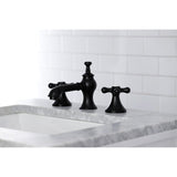 Vintage Two-Handle 3-Hole Deck Mount Widespread Bathroom Faucet with Brass Pop-Up
