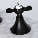 Essex Two-Handle 3-Hole Deck Mount Widespread Bathroom Faucet with Brass Pop-Up