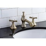 Essex Two-Handle 3-Hole Deck Mount Widespread Bathroom Faucet with Brass Pop-Up
