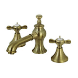 Essex Two-Handle 3-Hole Deck Mount Widespread Bathroom Faucet with Brass Pop-Up