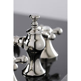 Vintage Two-Handle 3-Hole Deck Mount Widespread Bathroom Faucet with Brass Pop-Up