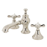 Essex Two-Handle 3-Hole Deck Mount Widespread Bathroom Faucet with Brass Pop-Up