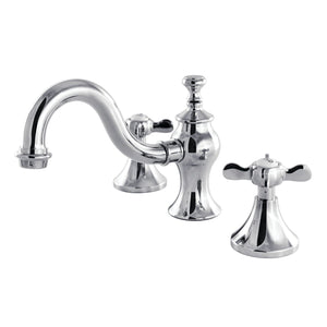 Essex Two-Handle 3-Hole Deck Mount Widespread Bathroom Faucet with Brass Pop-Up