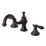 Bel-Air Two-Handle 3-Hole Deck Mount Widespread Bathroom Faucet with Brass Pop-Up