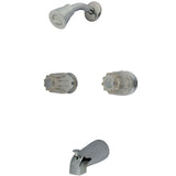 Double-Handle Tub and Shower Faucet