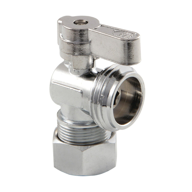 5/8-Inch O.D. Comp x 3/4-Inch Hose Thread Quarter-Turn Angle Shut-Off Valve