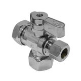 1/2-Inch FIP x 3/8-Inch O.D. Comp x 1/2 or 7/6-Inch Slip Joint Shut-Off Valve
