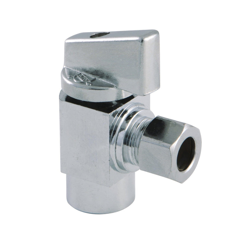 Columbia 3/8-Inch FIP x 3/8-Inch O.D. Comp Quarter-Turn Angle Shut-Off Valve