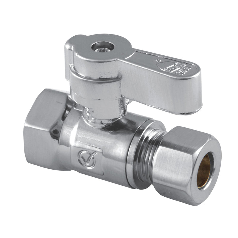 3/8-Inch FIP x 3/8-Inch O.D. Comp Quarter-Turn Straight Shut-Off Valve