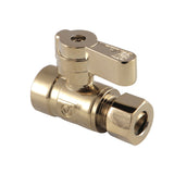 1/2-Inch Sweat x 3/8-Inch O.D. Comp Quarter-Turn Straight Shut-Off Valve